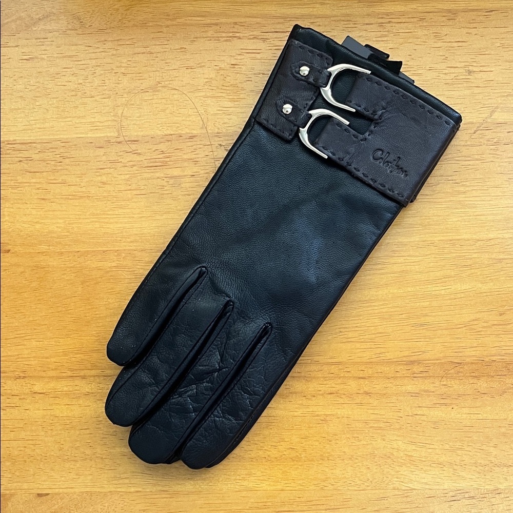 Cole Haan Black and Brown Leather Gloves